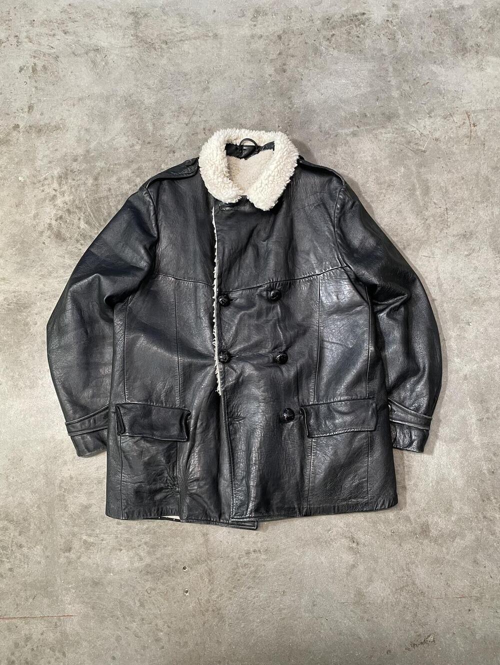 Vintage 1970s Scully Leather Sherpa Lined Jacket vtg 70s